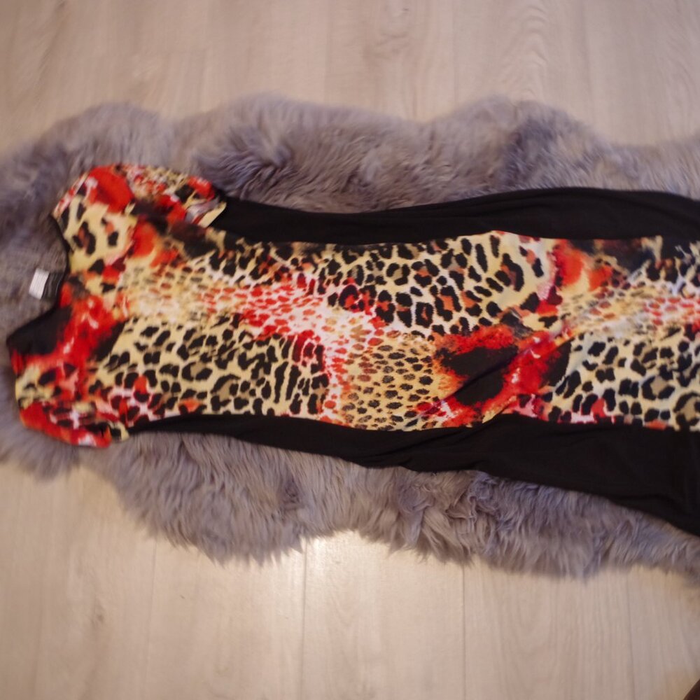 Vintage Animal Print Dress By Modes Crystal Fashions